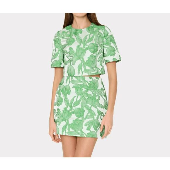 NWT Milly Tulip Jacquard Modern Mini Skirt- Size 10 - Picture 3 of 8